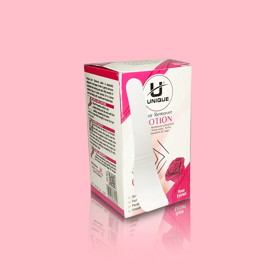Unique Hair Remover Lotion with Box and Spatula – 120ml