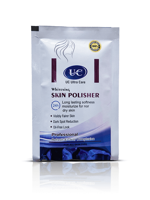 Close-up of Skin Polish with Serum – UC Whitening Skin Polish Texture