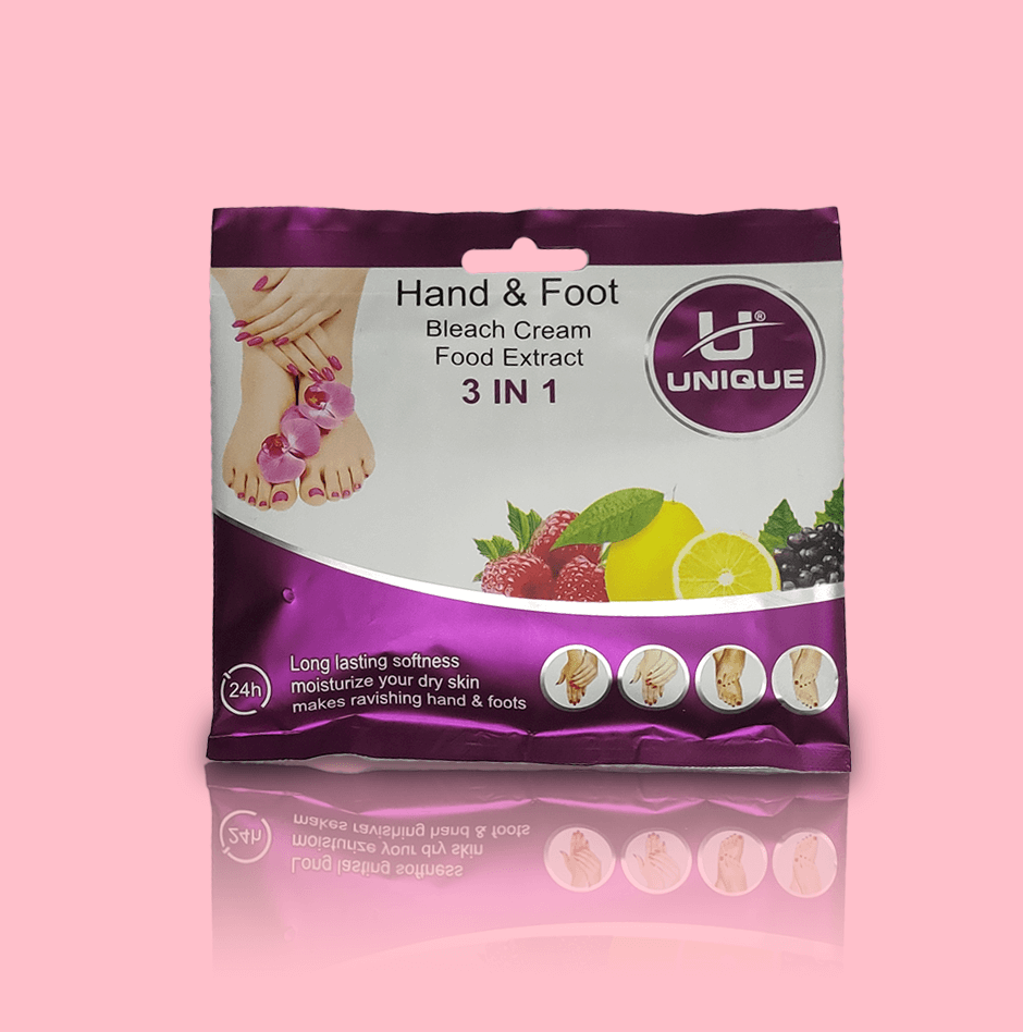 Unique Hand & Foot Bleach Cream Food Extract – Whitening & Cooling Formula
