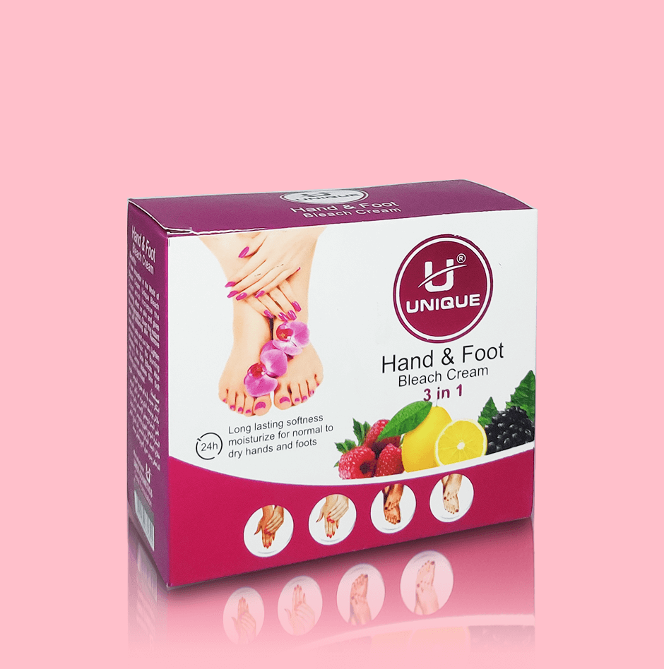 Unique Hand & Foot Bleach Cream 3-in-1 for Soft, Bright Skin
