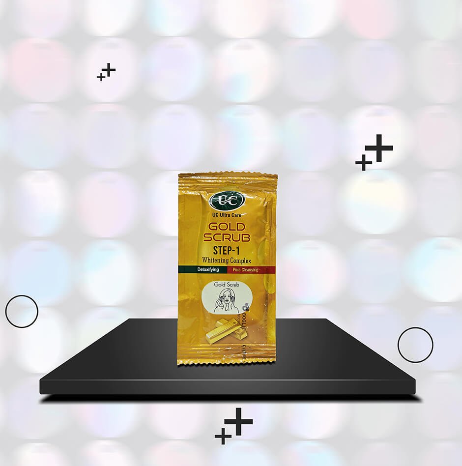 Gold Scrub for face Step 1 exfoliating skincare